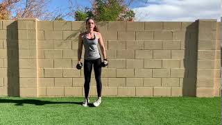 Dumbbell Lateral Toe Walks