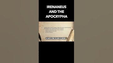 Irenaeus and the Apocrypha #bible #biblehistory #churchhistory #apocrypha