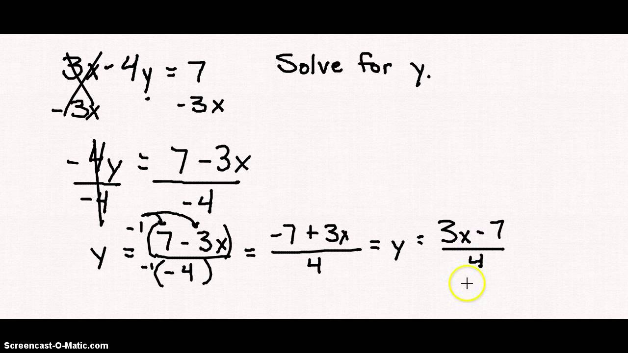 Solving For Specific Variable Worksheet : Solving Equations With Variables On Both Sides Worksheet ... / Solve the equations for the specified variable and find the solution in the given table.