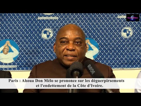 Paris  Ahoua Don Mlo se prononce sur les dguerpissements et lendettement de la Cte dIvoire