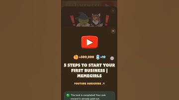 5 STEPS TO START YOUR FIRST  BUSINESS | MEMEFI GIRLS |Memefi Today Code