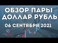 Обзор пары доллар рубль для внутридневной торговли на сегодня 06.09.2021