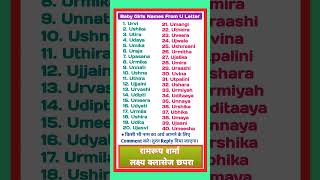 Baby Girls Names From U Letter