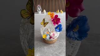 How to Make a Stunning Easter Egg Centerpiece Using String 💡 #Shorts #DIY #EasterCrafts #homedecor