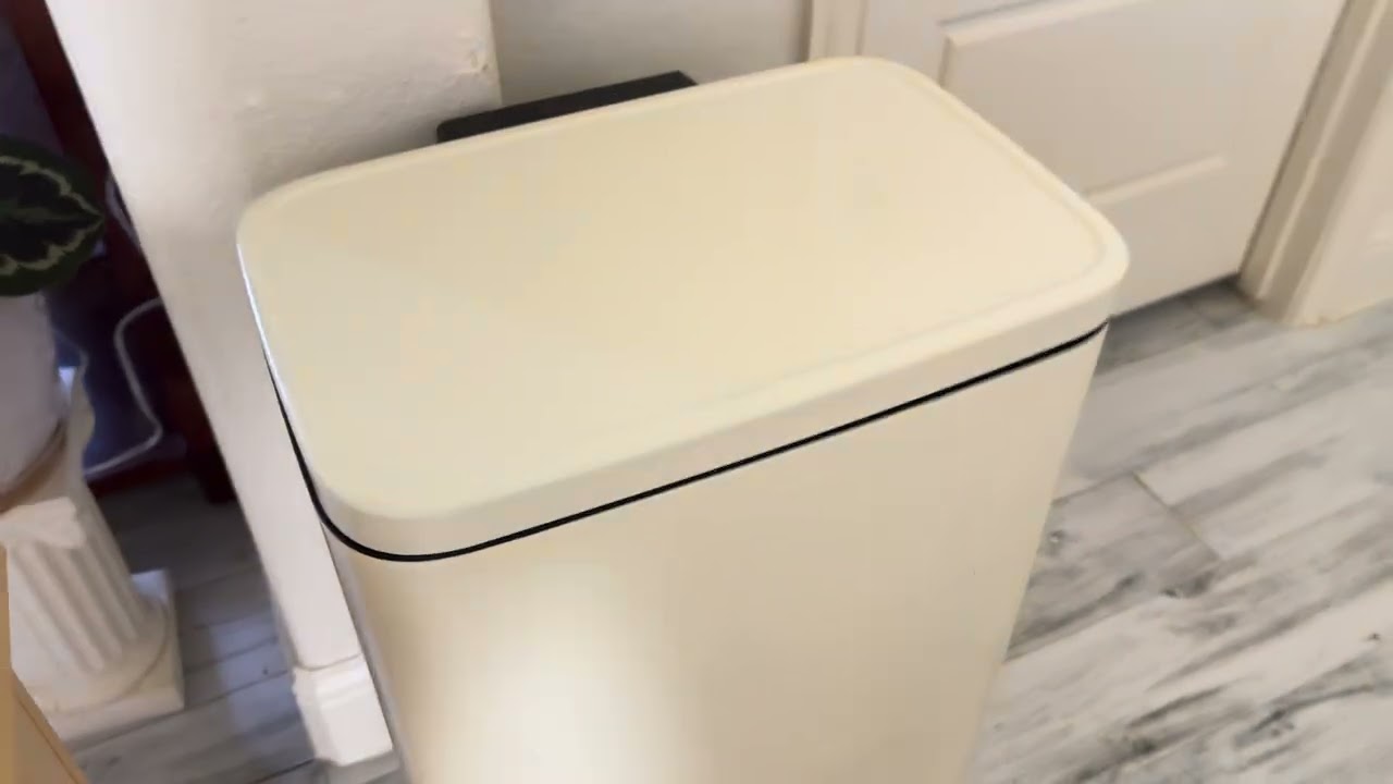 EKO Madison 50L Stainless Steel Step Trash Can | Fingerprint Resistant Kitchen Garbage Bin