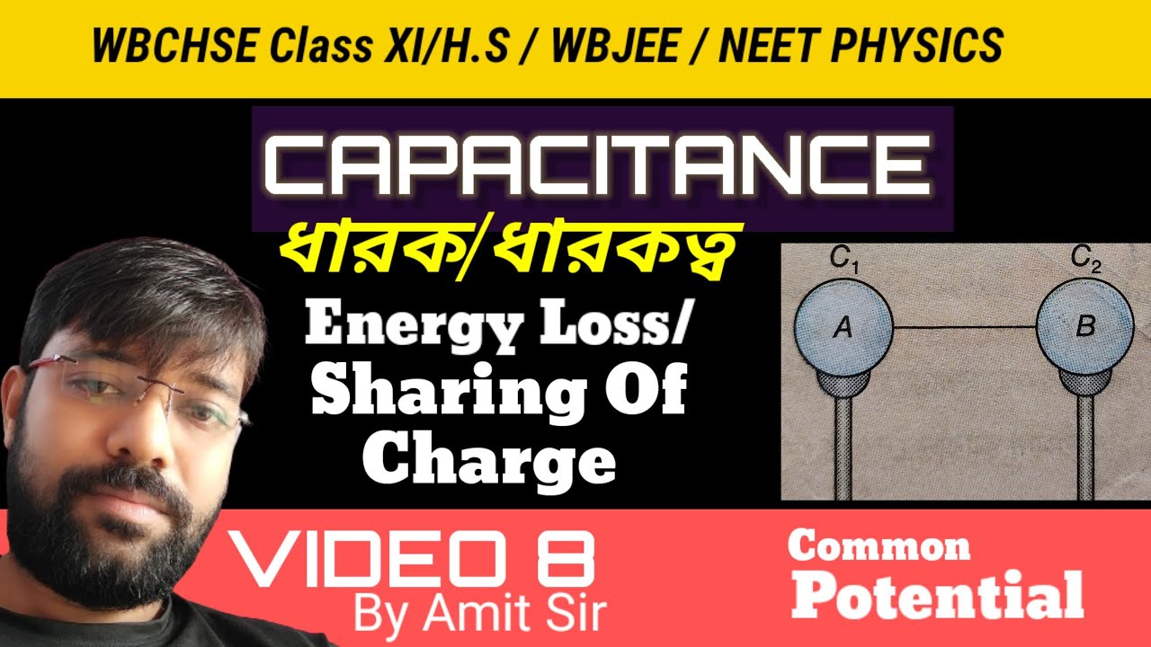 Energy loss in Capacitor Class 12 Charge Sharing l ধারক ও ধারকত্ব H