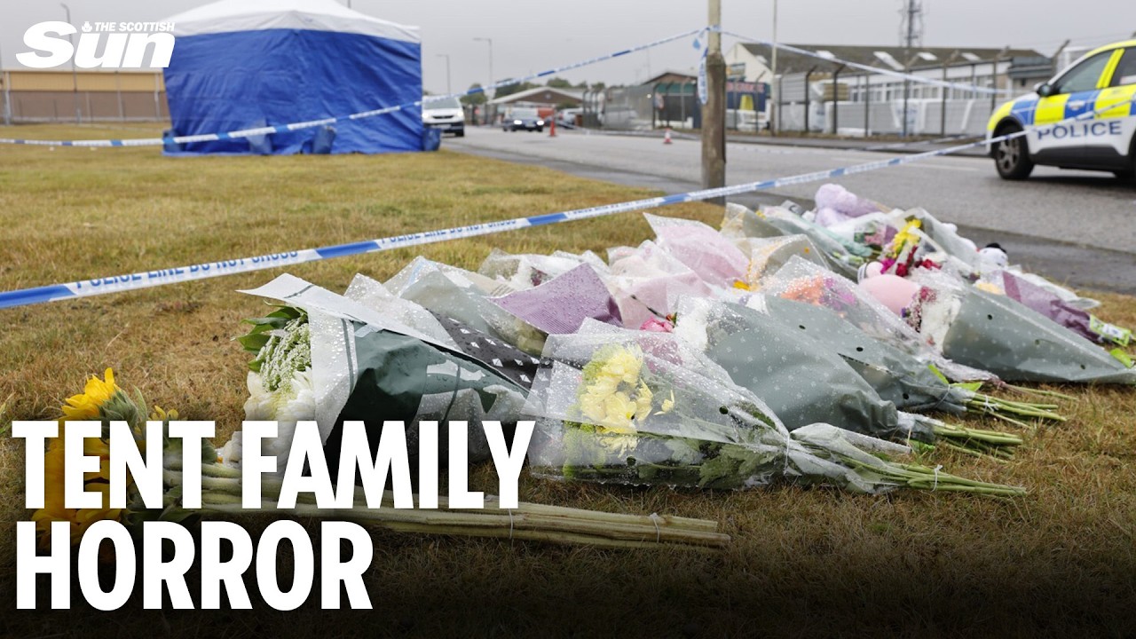 Dad arrested after girl, 9, ‘killed’ as family camped in industrial estate near beach in Scots town