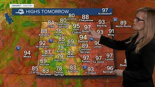 Hot weather sticks around for Sunday, then storms