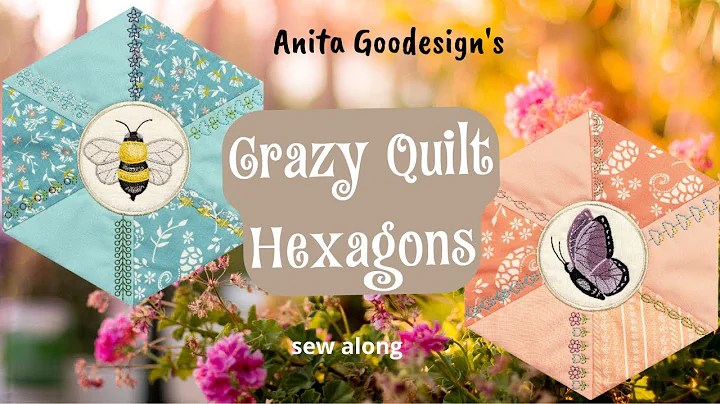 OML Embroidery live! Anita Goodesign MAY 2022 Crazy Quilt Hexagons