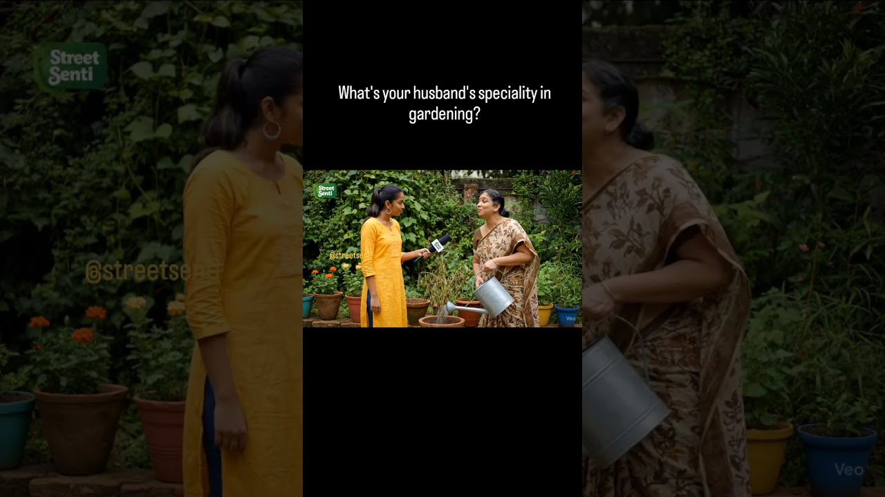 Husband's Gardening Skill | AI Videos | AI Reporter| Google VEO 3 | Street Senti