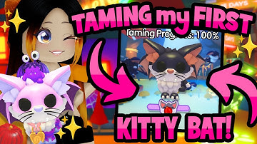 TAMING my FIRST *KITTY BAT* in Adopt Me! (roblox) LEGENDARY!