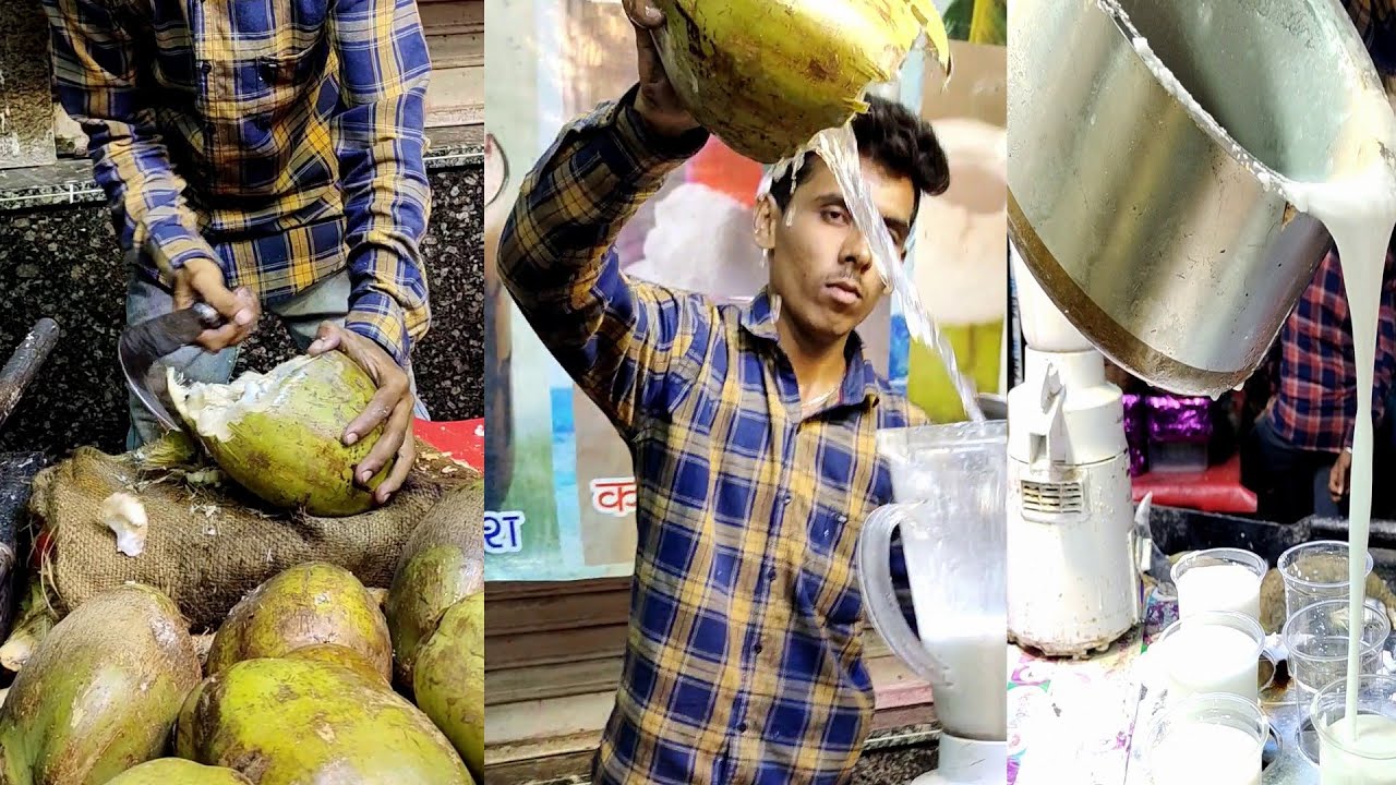 Nariyal Ka Jabai Ho Raha Hai | Famous Fresh Coconut Crush 60 Rs/ Glass | Indore Street Food | Indian Food Loves You