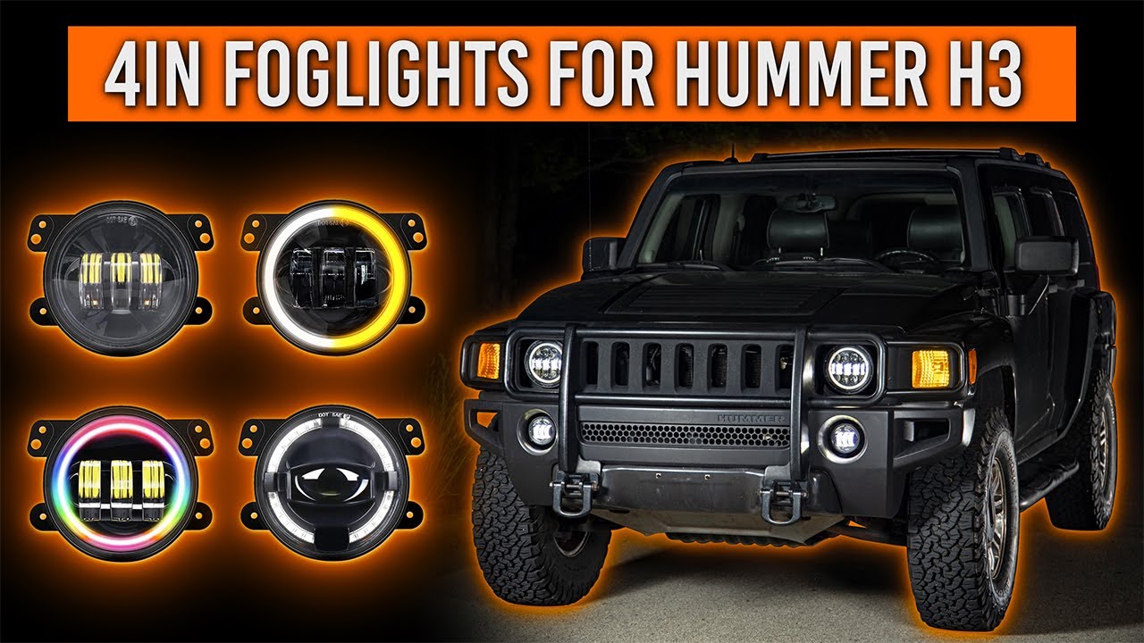 How To 4in LED Foglights on a H3 YouTube