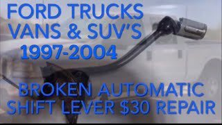 FORD AUTOMATIC TRANSMISSION SHIFTER HANDLE/LEVER BROKEN ON A 2001 FORD F250 STEP BY STEP REPLACEMENT by DIY Dan 345 views 6 months ago 6 minutes, 6 seconds
