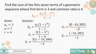 Celebrity Math 10  - Quarter 1 Module 7 - Geometric Series Profile