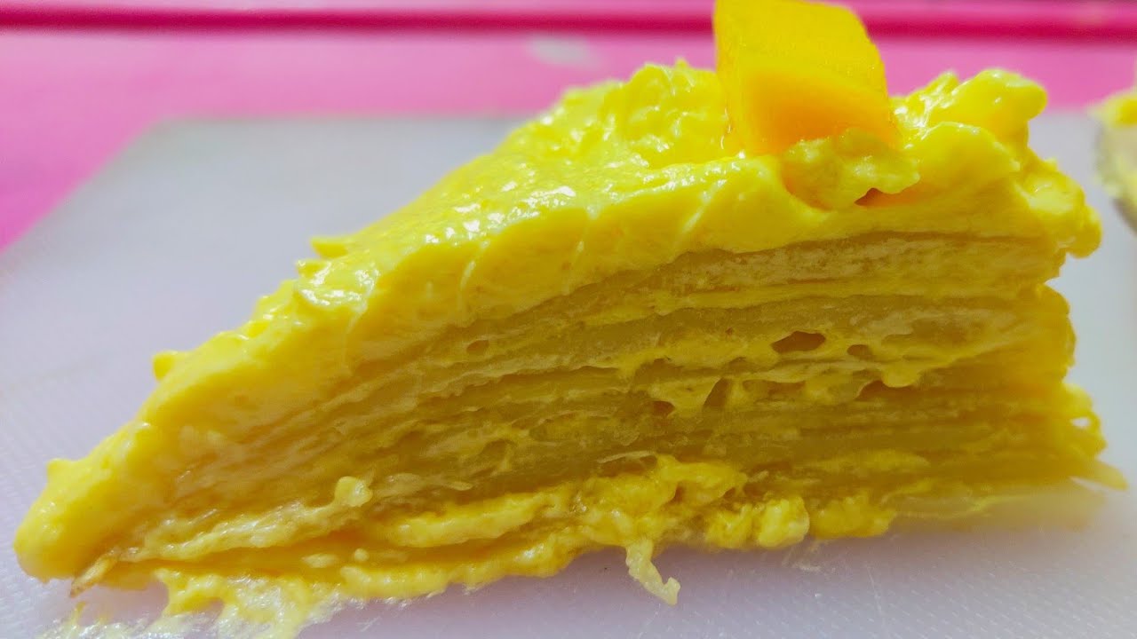 8 layer mango crepe cake YouTube