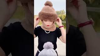 Mũ len lồng cừu 2in1