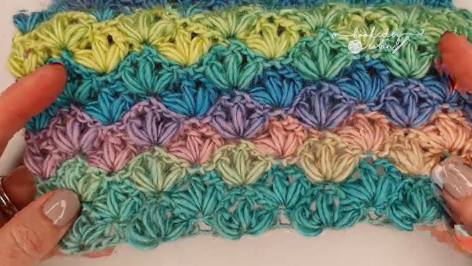Caron​ Larks Foot Stitch Crochet Blanket Pattern