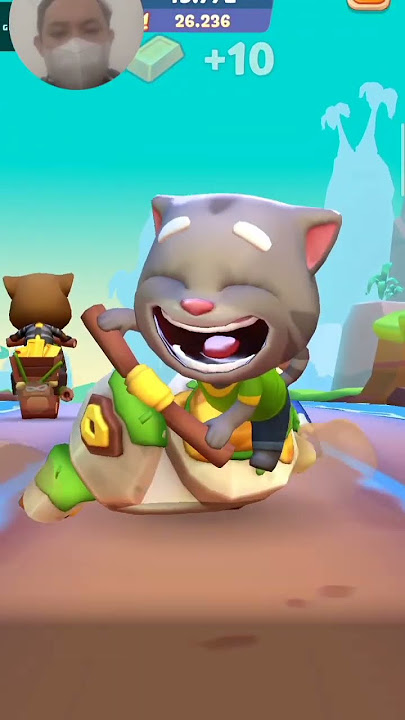 talking Tom balapan motor dengan musang 🏍️🏍️💥‼️ TALKING TOM TIME RUSH 🔥 #viral  #india #usa #america