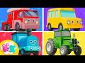 Vehicles Sounds Song 🚒🚨 Trucks for toddlers 🚜🚌 Cars for kıds | HeyKids Nursery Rhymes