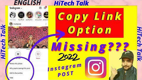 Copy link option Missing for Instagram Post 2022 ? 100% working solution