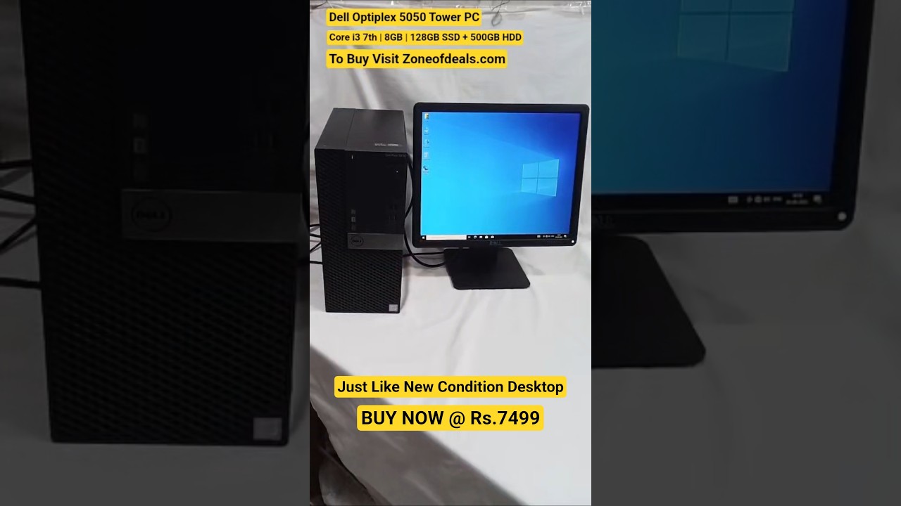 Dell Optiplex 5050 Core i3 7th Gen 8GB+128GB SSD+500GB HDD