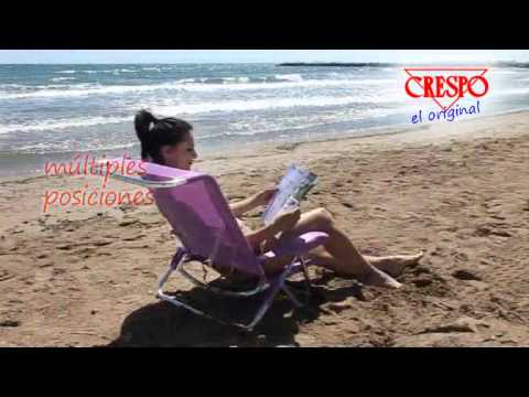 Crespo: Silla playa plegable de aluminio. AL 222 Foldable aluminium beach chair