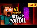 minecraft nether portal || Sabse Bada Survival Step Complete 😱🚀