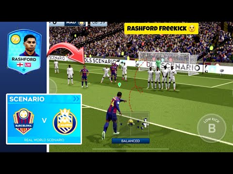 DLS 26 | SCENARIO MATCH 🤩| BARCELONA VS REAL MADRID | RASHFORD FREEKICK GOAL | Hamood Gamerx 