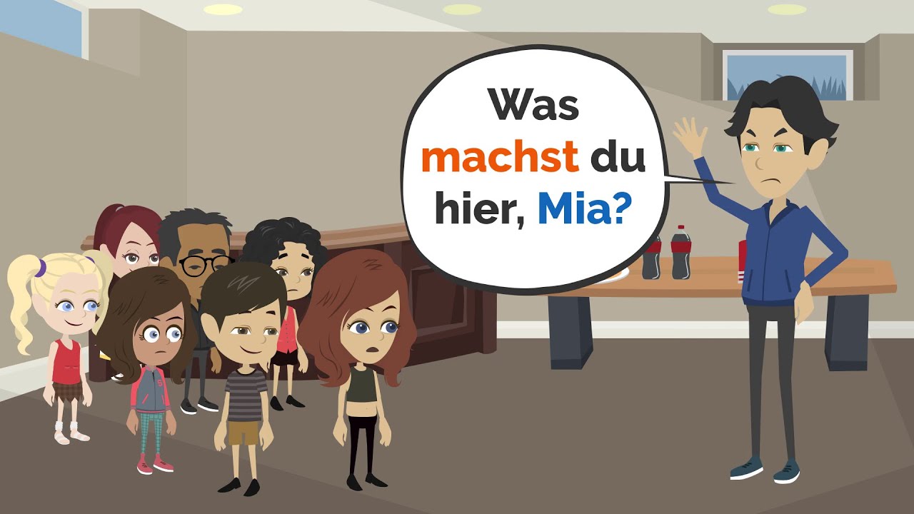 Download Deutsch lernen | Mia geht bauchfrei auf eine Party? | Wortschatz und wichtige Verben