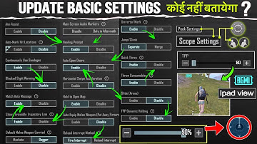 All New Update Basic settings / Advance Control Settings Guide / BGMI / PUBGm basic Settings ☑️