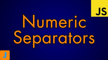 JavaScript Numeric Separators