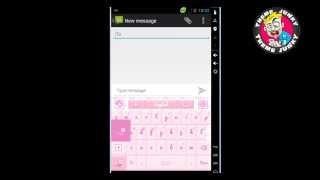 GO Keyboard Lovely Pink Theme screenshot 1