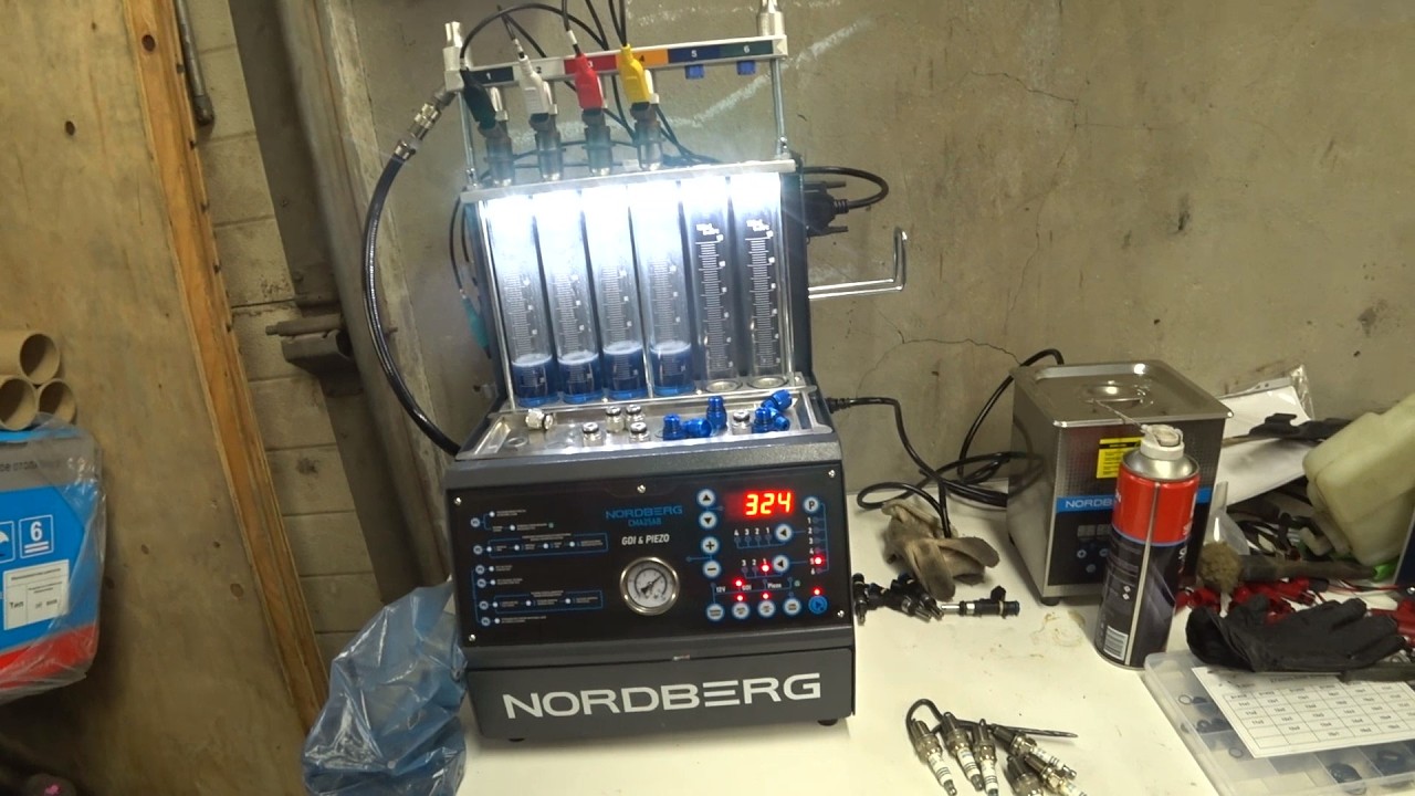 Тест форсунок GDI на стенде  NORDBERG CMA25AB