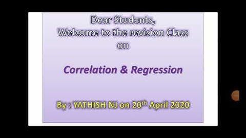 AICM Tumkur  Correlation and Regression  Video1 B.Com 2nd semester  Tumkur University
