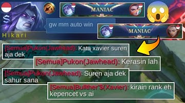 19KILLS + 2x MANIAC!! MEMBUNGKAM PLAYER SOMBONG DENGAN MANIAC (part 2) - MLBB