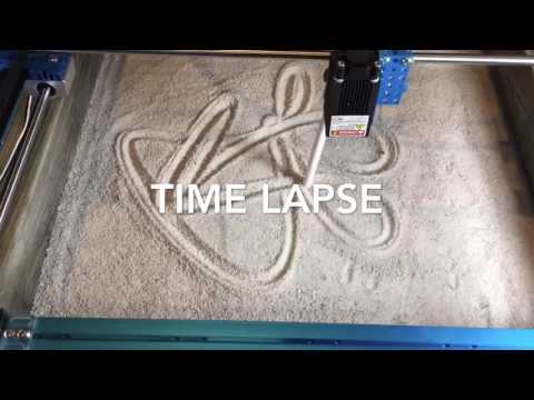 Sand drawing with a plotter