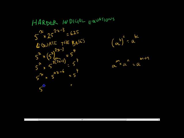 Harder Indicial Equations