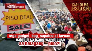 Mga gadget, bag at sapatos, nabibili sa isang warehouse sa halagang piso?! | Kapuso Mo, Jessica Soho