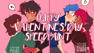 HAPPY VALENTINES DAY SPEEDPAINT  [ OC ] Cabin Boyfriends