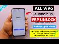 All ViVo Android 15 Frp Unlock/Bypass - Fix Relock FRP After Reset || Google Account Not Login 2026