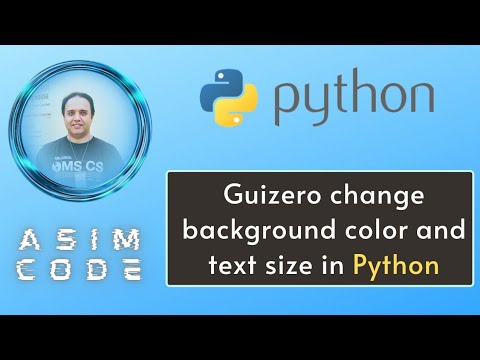 Guizero change background color and text size in Python - YouTube