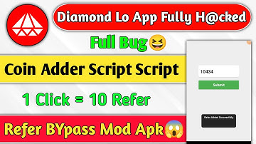 💥Diamond Lo App Coin Adder Script | Diamond Lo App App Refer Mod | New Earning App With Script |