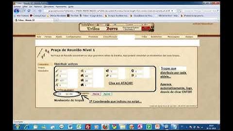 TUTORIAL - Como usar o script de ataques nos tribos? (tribalwars)