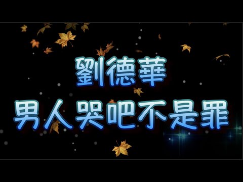 劉德華 男人哭吧不是罪（中文字幕）高音質（國語歌曲）氛圍版