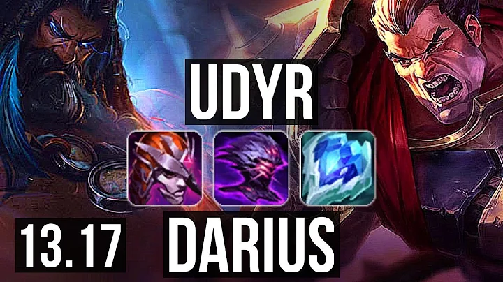 UDYR vs DARIUS (TOP) | 69% winrate, 6/2/9 | EUW Master | 13.17