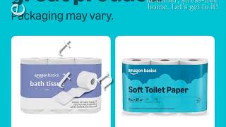 🧻 Amazon Basics Soft Toilet Paper | Bulk 30 Rolls, Septic Safe screenshot 5