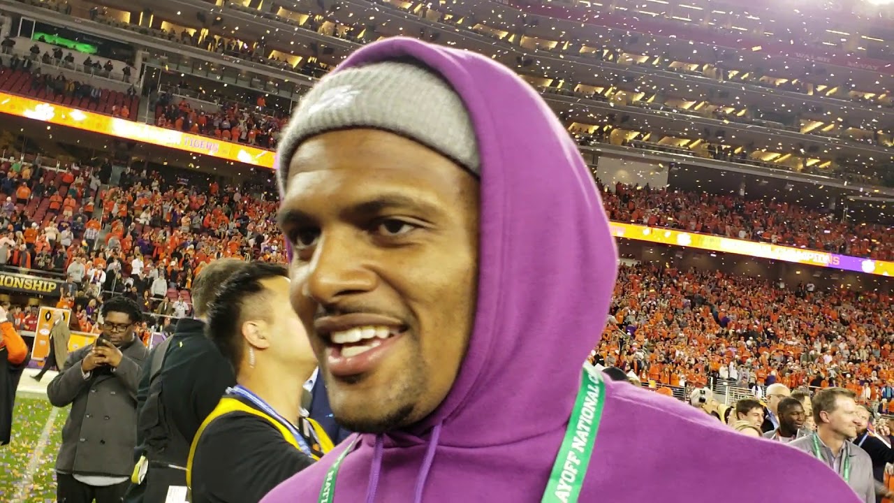 Deshaun Watson 2018 National Champions post-game - YouTube