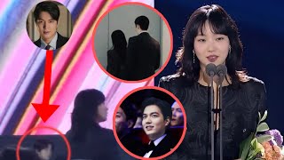 LEE MIN HO SPOTTED AT BAEKSANG AWARDS,A VIDEO OF HIM CAPTURED HIM LOOKING HAPPY TO SEE KIM GO-EUN!