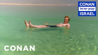 Conan Floats In The Dead Sea | CONAN on TBS